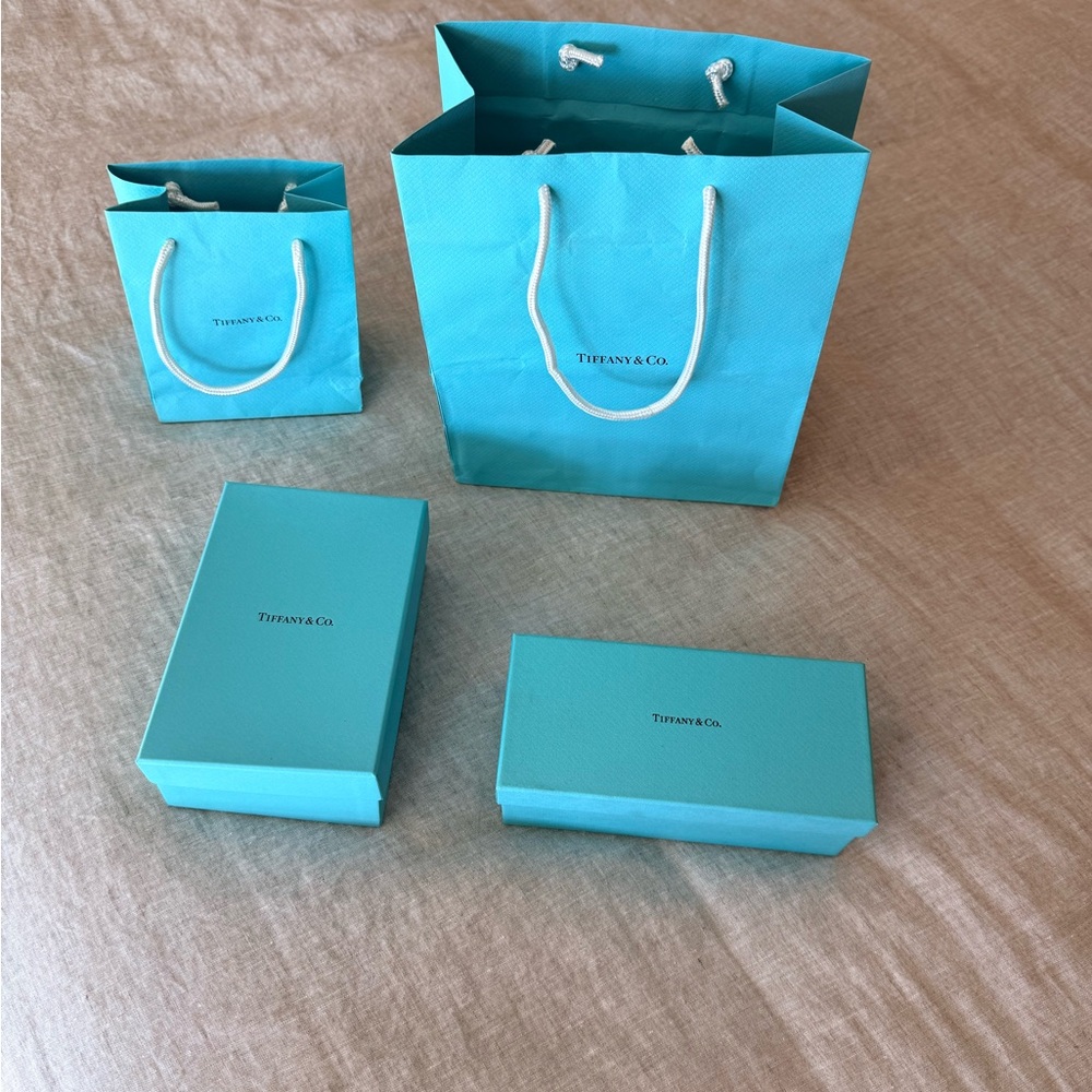 Tiffany & Co. Empty Blue Gift Bags and Boxes